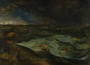 Attribué à Joos de Momper, Tempête (vers 1568), musée d'Histoire de l'art de Vienne.