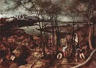 Pieter Brueghel l'Ancien (1525-1569), Le Cycle des mois : février ou mars, 1565.