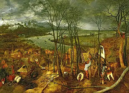 La Journée sombre (confection d'un lien)Pieter Bruegel l'Ancien, 1565