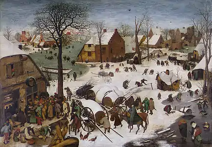 Le Dénombrement de Bethléem, Pieter Bruegel l'Ancien, 1566