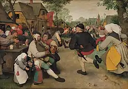 La danse paysanne, par Pieter Brueghel l'Ancien, 1567.