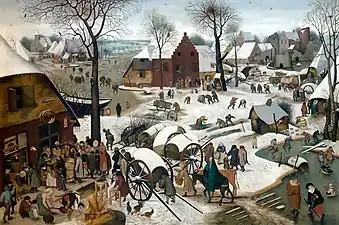 Le Dénombrement de Bethléem, vers 1605-1610, Pieter Brueghel le Jeune.