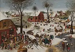 Le dénombrement de Bethléem, Pieter Brueghel le Jeune (v. 1605-1610).