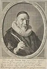 Portrait de Pieter Bor (en), gravure d'après Frans Hals (1634)