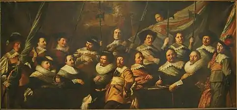 Pieter Claesz Soutman, Repas des officiers de la milice de Saint Georges, 1644.