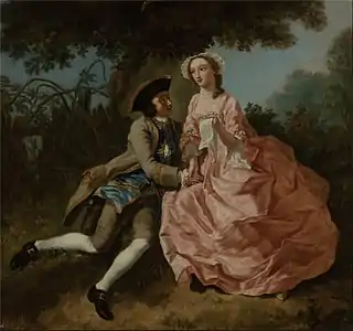 Amoureux dans un paysage, v. 1741Yale, New Haven