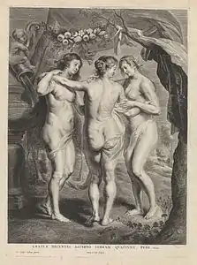 Paysage avec les Trois Grâces, d'après Rubens