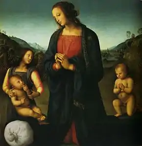 Le Pérugin, La Vierge au sac, 1495-1500.