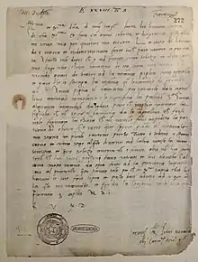 Une lettre manuscrite.