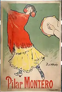 Pilar Montero (vers 1900), affiche, Bibliothèque municipale de Lyon.