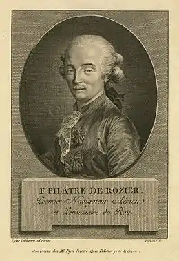 Jean-François Pilâtre de Rozier (1757-1785), aéronaute français.
