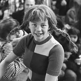 Pippi Långstrump, ici interprétée par la jeune Inger Nilsson, alors âgée de 12 ans.