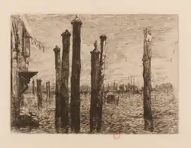Piquets à Venise, 1869.