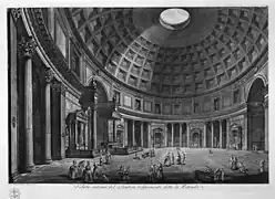 Veduta interna del Panteon (Vedute di Roma).