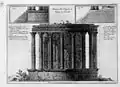 Vue latérale du Temple de Vesta, 1780.