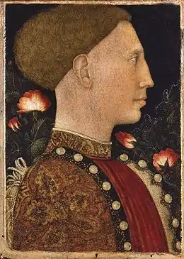 Portrait de Lionel d'Este, par Pisanello (1395-1455).