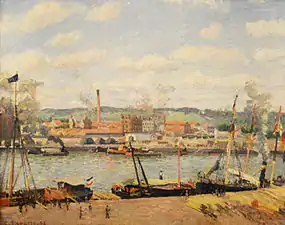 Camille Pissarro, Vue de la cotonnière d'Oissel, environs de Rouen (1898)