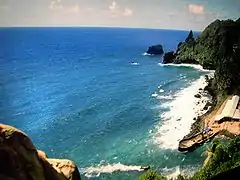 Pitcairn landing, un des principaux débarcadères.