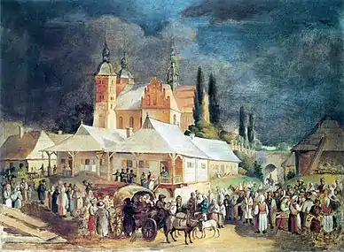 Marché à Opatów (1845).
