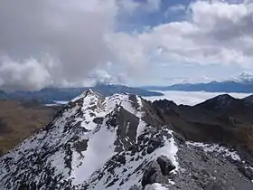 Vue du Piz Rims depuis le Piz Cristanas à l'ouest.