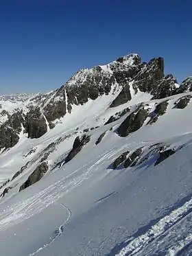 Vue hivernale depuis le pizzo dei Tre Confini.