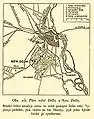 Carte de Delhi et New Delhi après la première guerre mondiale (la description est en tchèque).