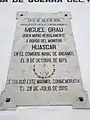 Plaque commémorative sur la maison natale de Miguel Grau à Piura.