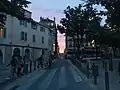 Le coucher de soleil vu depuis le croisement avec la rue Curiol.