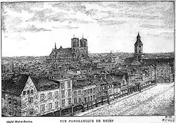 sur la place D'Erlon et de la cathédrale, fin XIXe siècle.