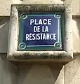 Plaque de la place.