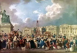 Une Exécution capitale sur la place de la Révolution (1794), Pierre-Antoine Demachy (1723-1807)