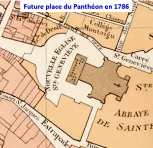 Place du Panthéon en 1786.