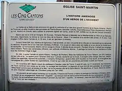 Panneau d'informations : saint Martin.