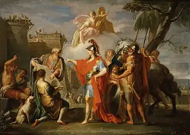 Alexandre le Grand fonde Alexandrie, Costanzi, 1736-1737