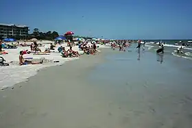 Plage de l'île de Hilton-Head à la fin du mois de juillet 2009