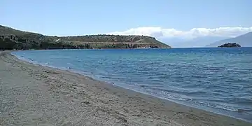 Vue de la plage coté sud-est.