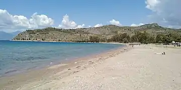 Vue de la plage coté nord-ouest.