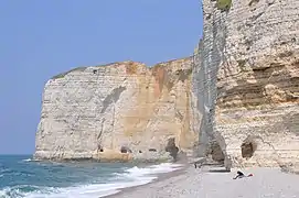 Rythmicité précessionnelle (20 ka) des niveaux gris de marnes et des niveaux blancs de craie, modulée par un cycle d’excentricité courte (100 ka).