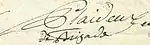 Signature de Louis Jean Plaideux