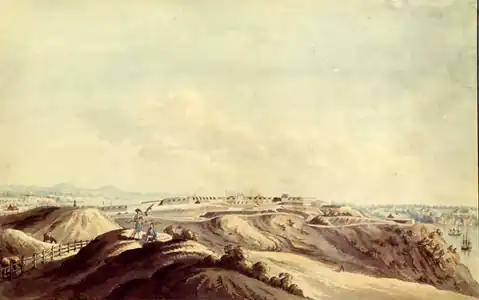 Les plaines d'Abraham (vers 1784).