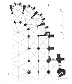 Plan du chœur de la cathédrale.