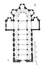 Plan de l'église d'après Viollet-le-Duc