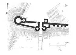 Plan de la tour de Nesle, par Viollet-le-Duc.
