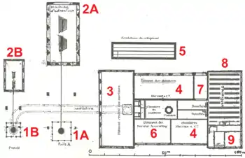 Plan de masse des bâtiments.