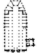 Plan de la cathédrale (abside dirigé vers l'est).