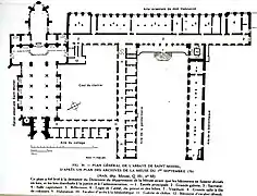 Plan de l'Abbaye en 1791.
