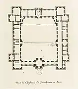 "Plan du Chasteau de Colombieres en Brie", Jean Marot, milieu du XVIIe siècle.