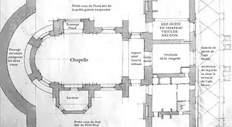 Plan définitif de la chapelle de Meudon, vers 1775-1780. AN.