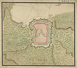 Plan de Haguenau en 1700