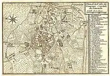 plan de la ville de Limoges réalisé en 1765 et signé Cornuau
